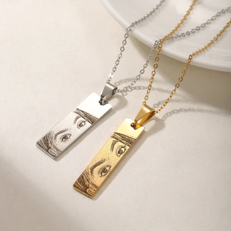 CUSTOMISE EYE ENGRAVABLE NECKLACE