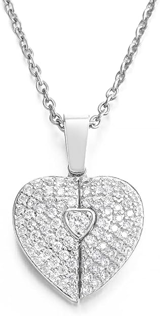 Personalized Engraved Heart Necklace, Openable Heart Necklace