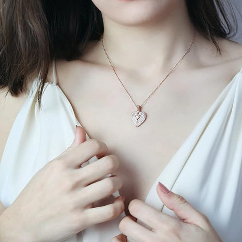 Personalized Engraved Heart Necklace, Openable Heart Necklace