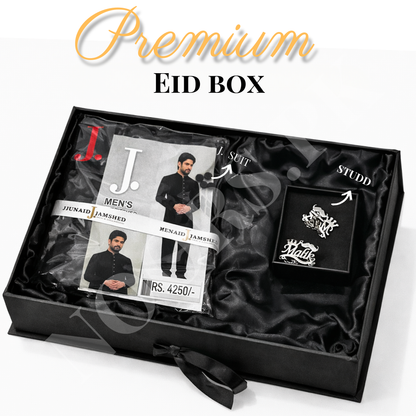Premium Eid Gift Box – Suit & Custom Name Studd | Free Delivery 🎁