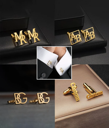 CUSTOMISE NAME CUFFLINKS