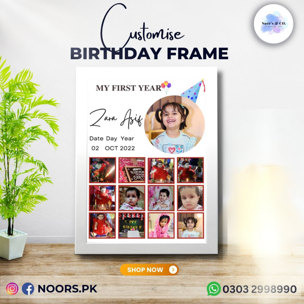 CUSTOM BIRTHDAY FRAME