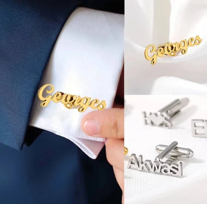 CUSTOMISE NAME CUFFLINKS
